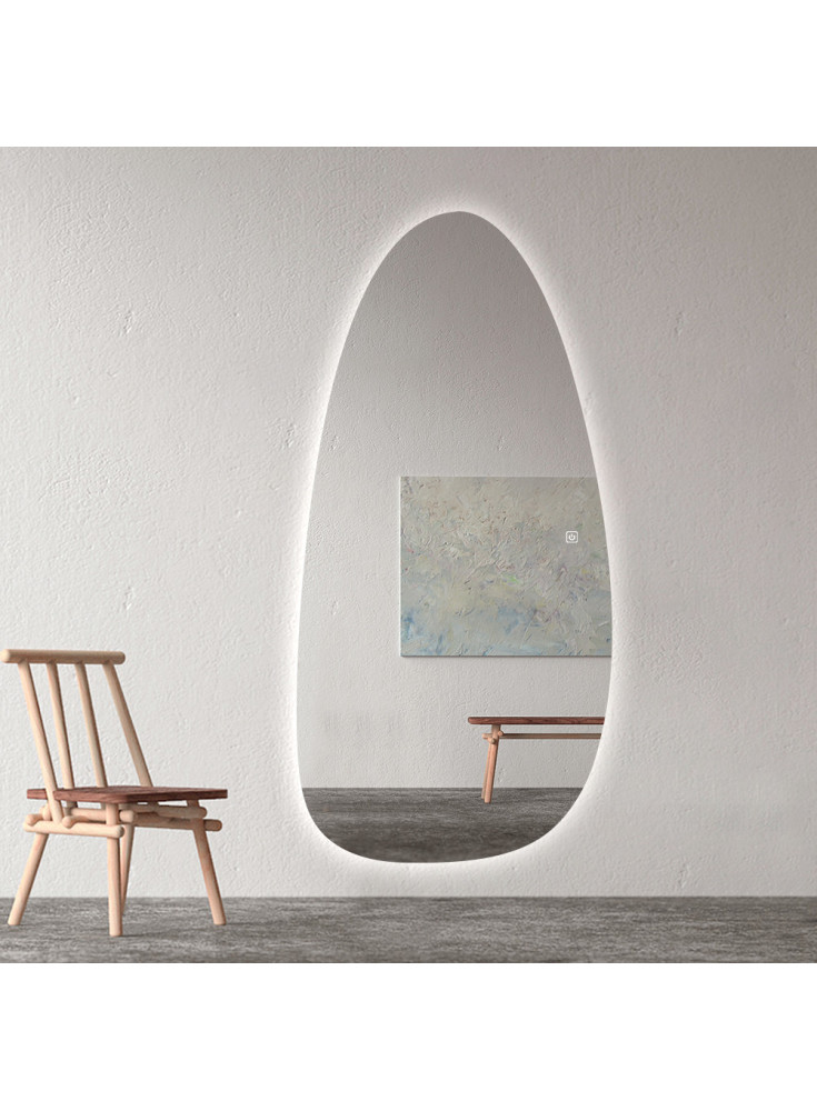 Spegel Clara Backlight. Designspegel med led-ljus från Spegelbutiken.
