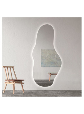 Spegel Marry Backlight! Asymmetrisk spegel med ljus på Spegelbutiken