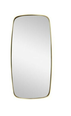 Spegel Hübsch Retro Oval Mässing