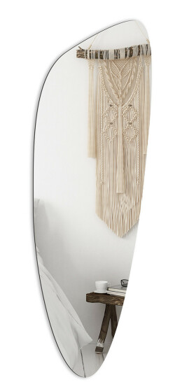 Spegel INCADO Asymmetrisk Avlång Silver
