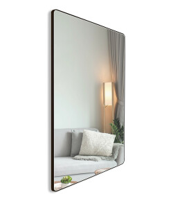 Spegel INCADO Rektangulär Aluminiumram Svart 60x80