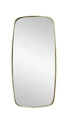 Spegel Hübsch Retro Oval Mässing