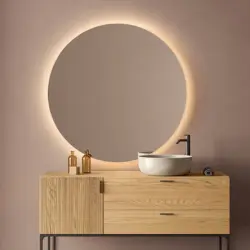 Badrumsspegel Koniseur Rund Backlight flera strl