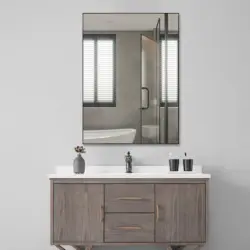 Badrumsspegel Svart Ram