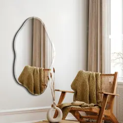 Asymmetrisk spegel koniseur med facettkant - Wave