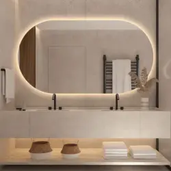 Koniseur Oval LED spegel med antidug - flera olika storlekar
