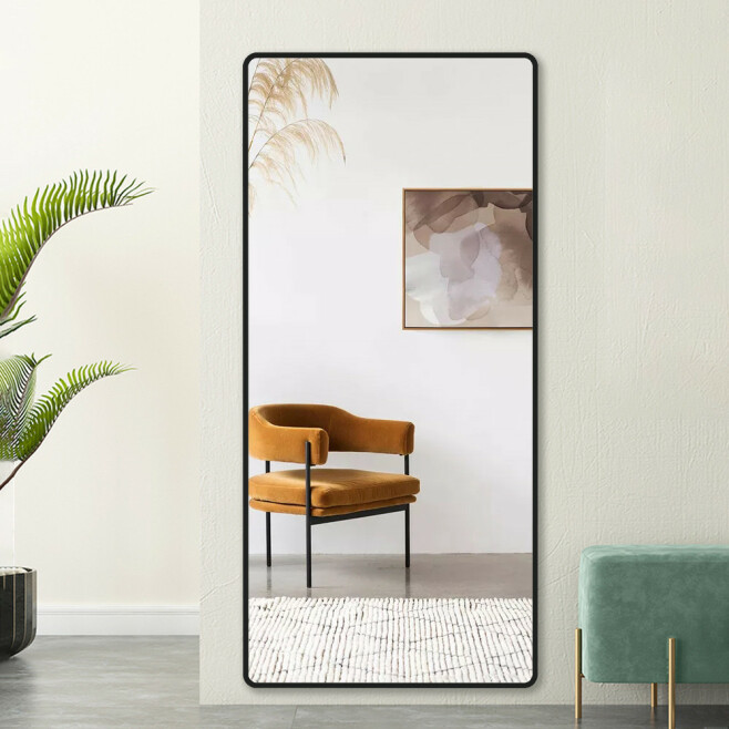 Rektangulär vägghängs hallspegel