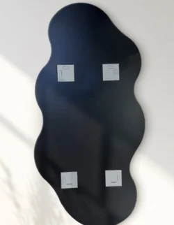 Asymmetrisk spegel med facetkant - Aura - 55x110cm