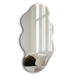 Asymmetrisk spegel med facetkant - Aura - 55x110cm